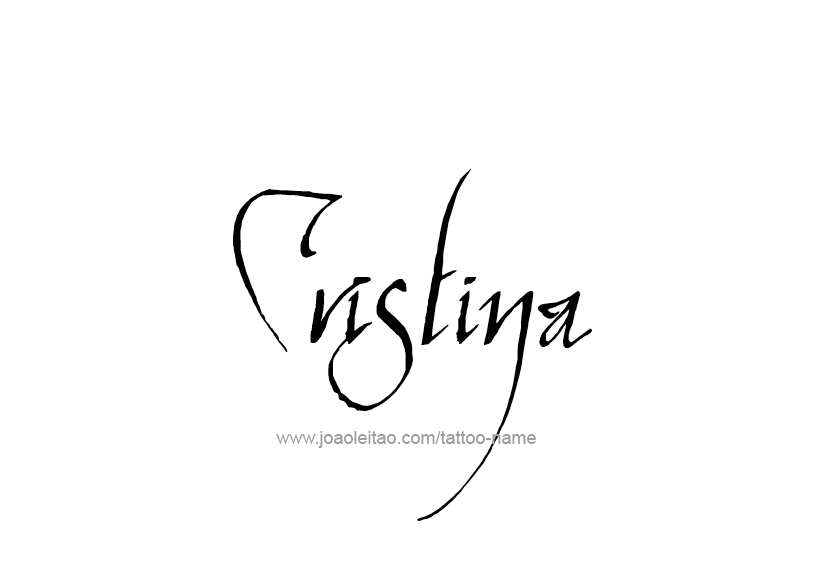 Tattoo Design Name Cristina   