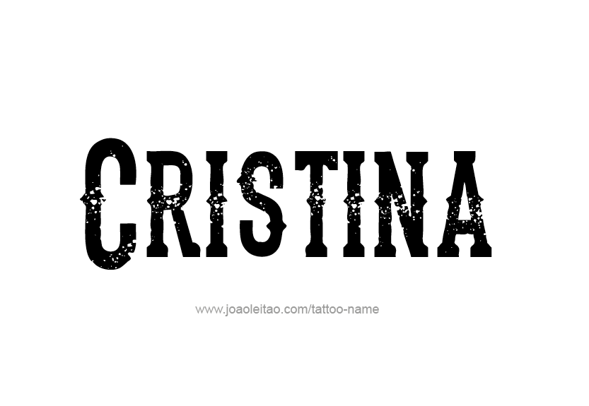 Tattoo Design Name Cristina   