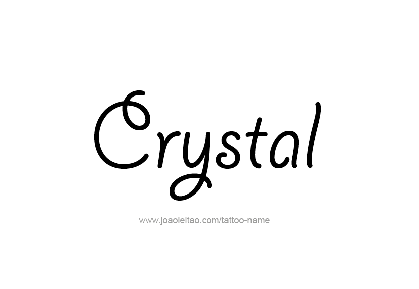 Crystal Name Tattoo Designs