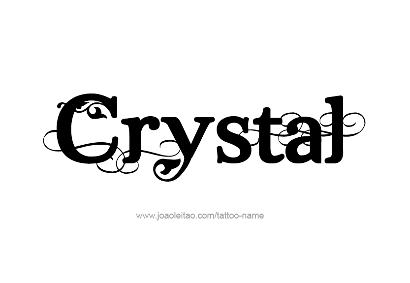Crystal Name Tattoo Designs.