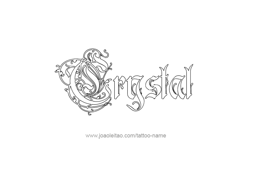 Tattoo Design Name Crystal   