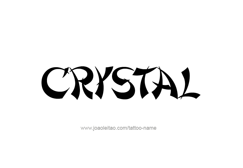 Crystal Name Tattoo Designs