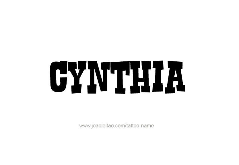 Tattoo Design Name Cynthia   