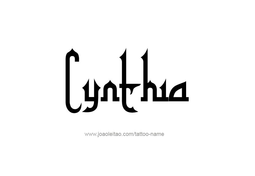 Tattoo Design Name Cynthia   