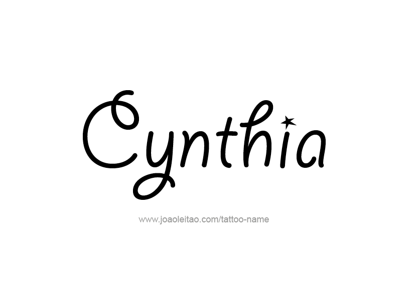 Tattoo Design Name Cynthia   