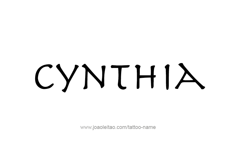 Tattoo Design Name Cynthia   