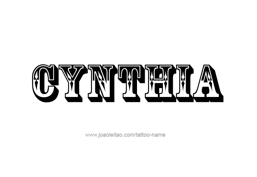 Tattoo Design Name Cynthia   