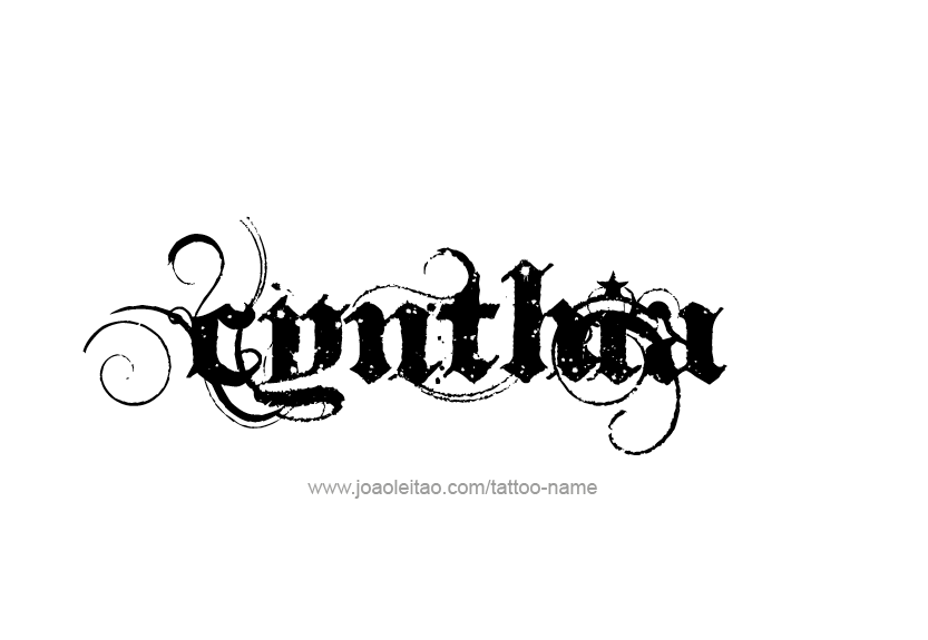 Tattoo Design Name Cynthia   