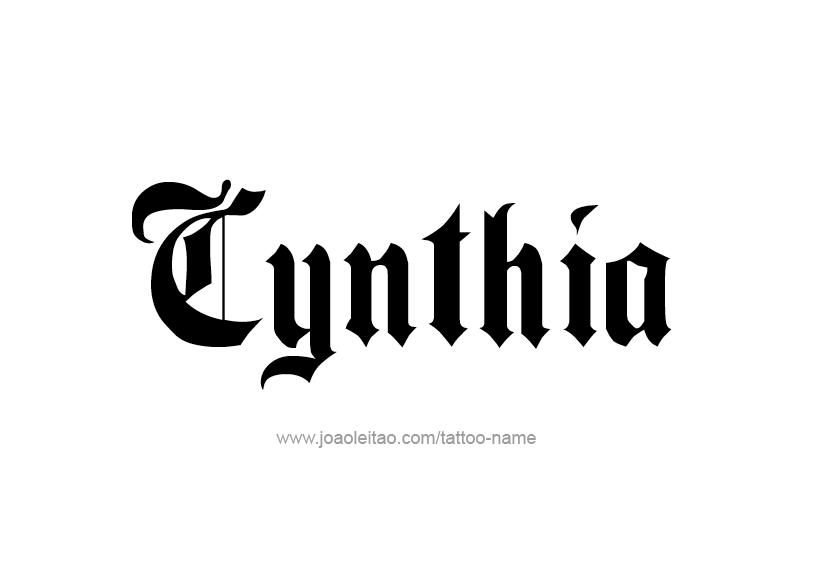 Tattoo Design Name Cynthia   