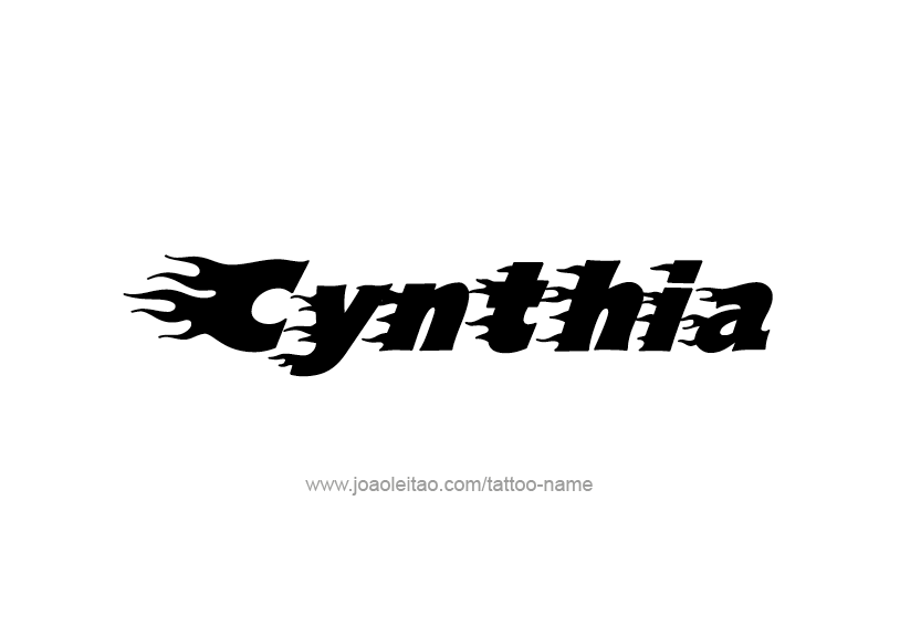 Tattoo Design Name Cynthia   