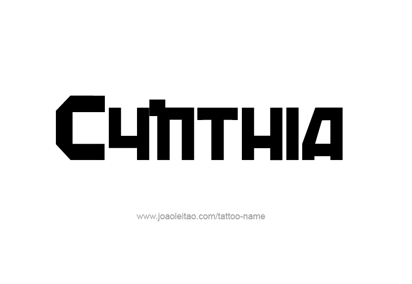 Tattoo Design Name Cynthia   