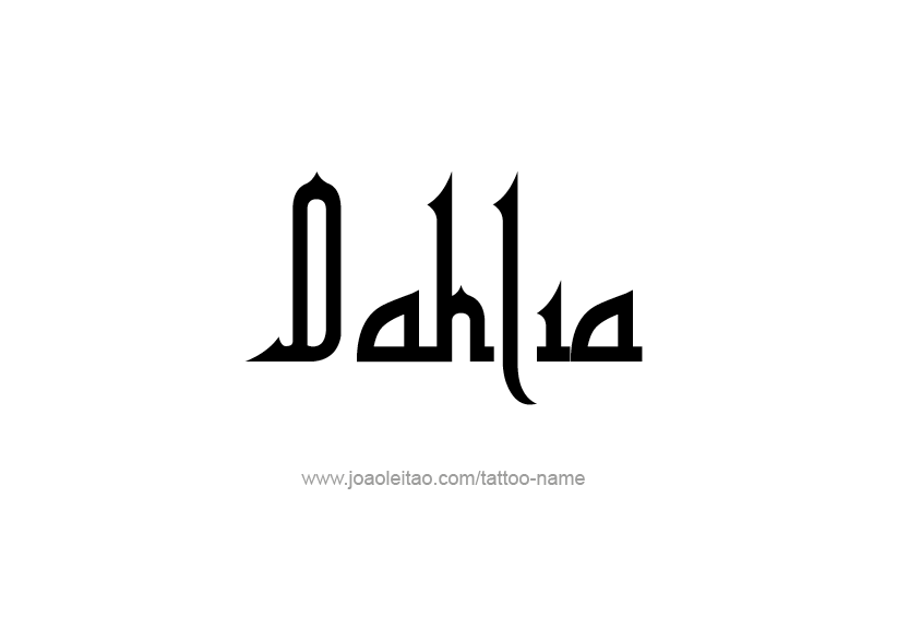 Tattoo Design Name Dahlia   