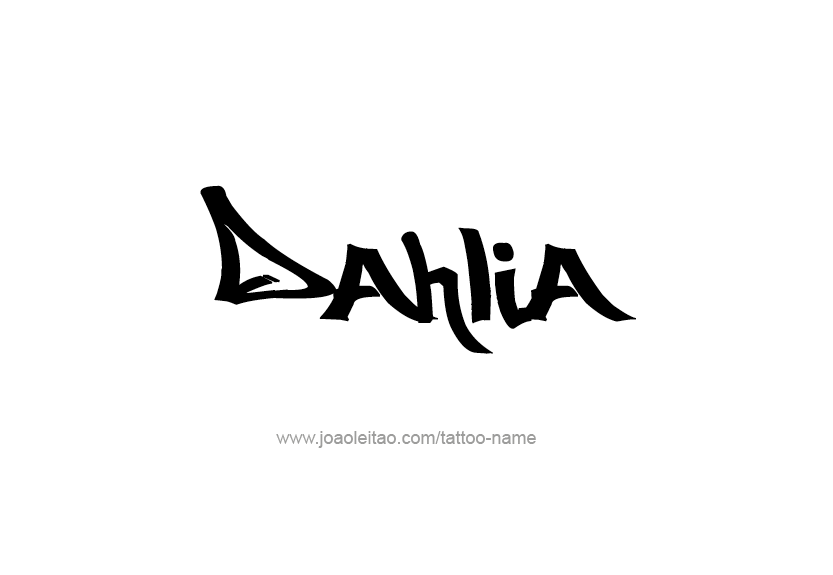 Tattoo Design Name Dahlia   