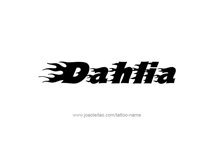 Tattoo Design Name Dahlia   