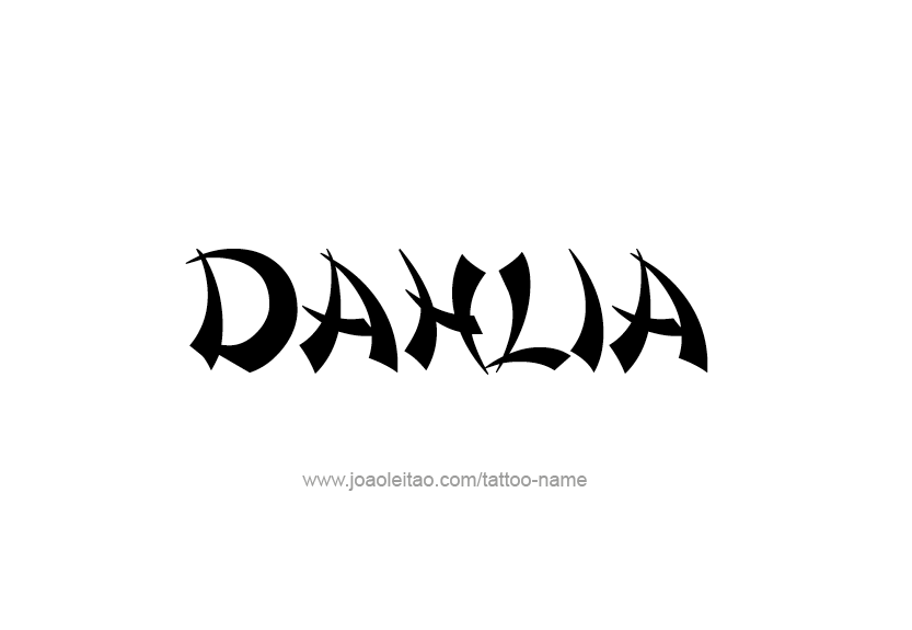 Tattoo Design Name Dahlia   