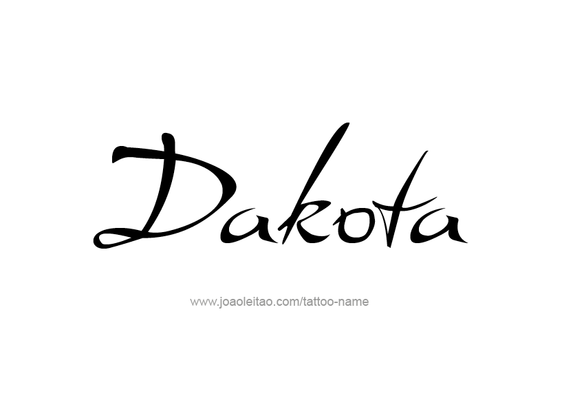 Tattoo Design Name Dakota   