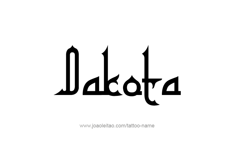 Tattoo Design Name Dakota   