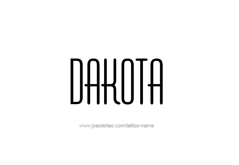 Tattoo Design Name Dakota   