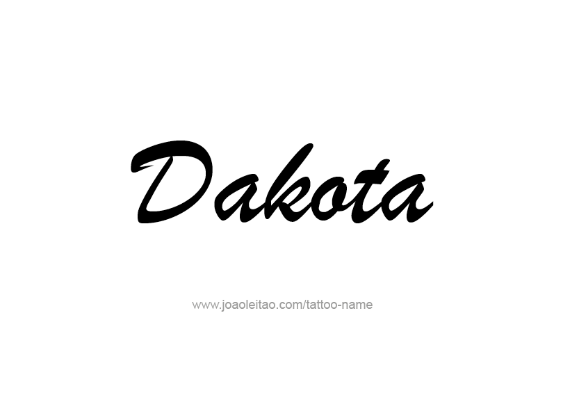 Tattoo Design Name Dakota   