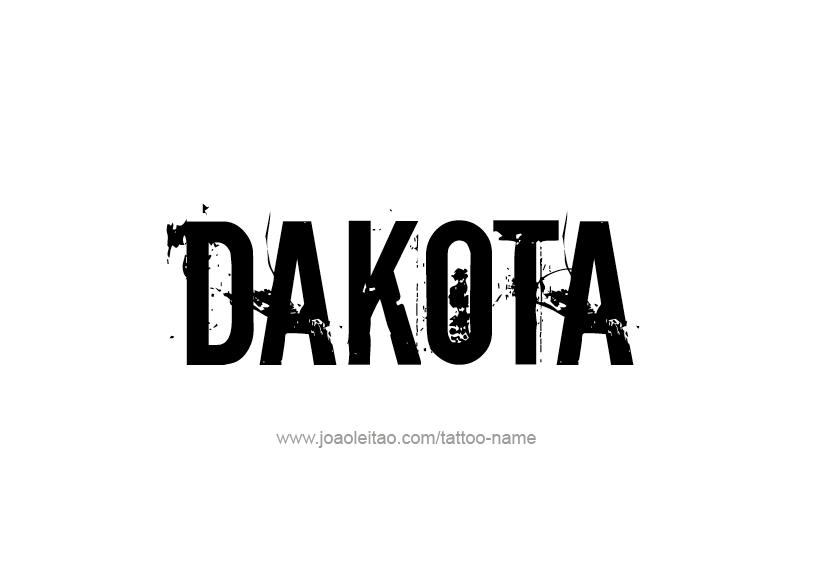 Tattoo Design Name Dakota   