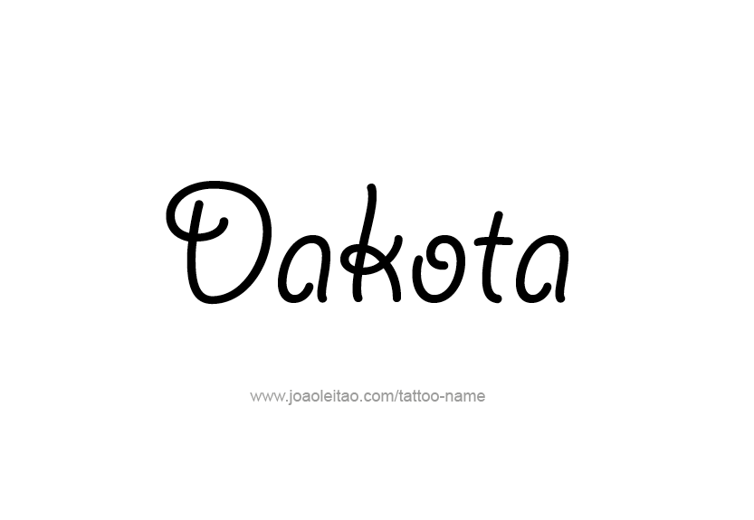 Tattoo Design Name Dakota   