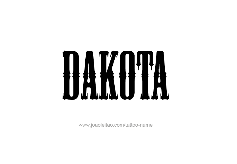 Tattoo Design Name Dakota   