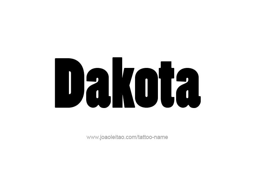 Tattoo Design Name Dakota   