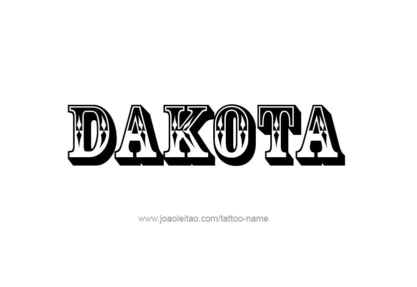 Tattoo Design Name Dakota   