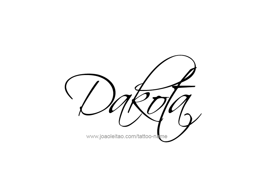 Tattoo Design Name Dakota   