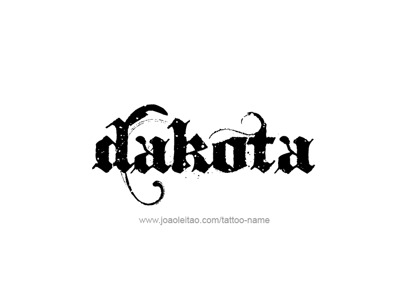 Tattoo Design Name Dakota   