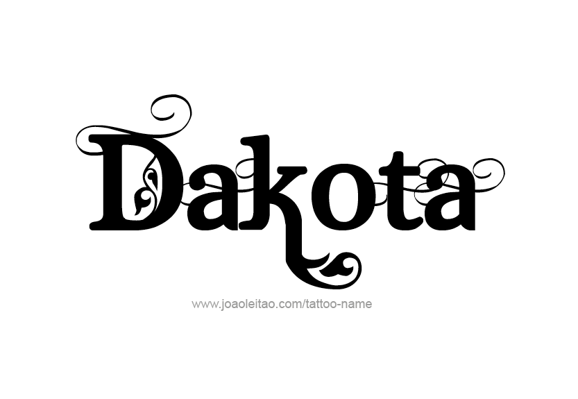 Tattoo Design Name Dakota   