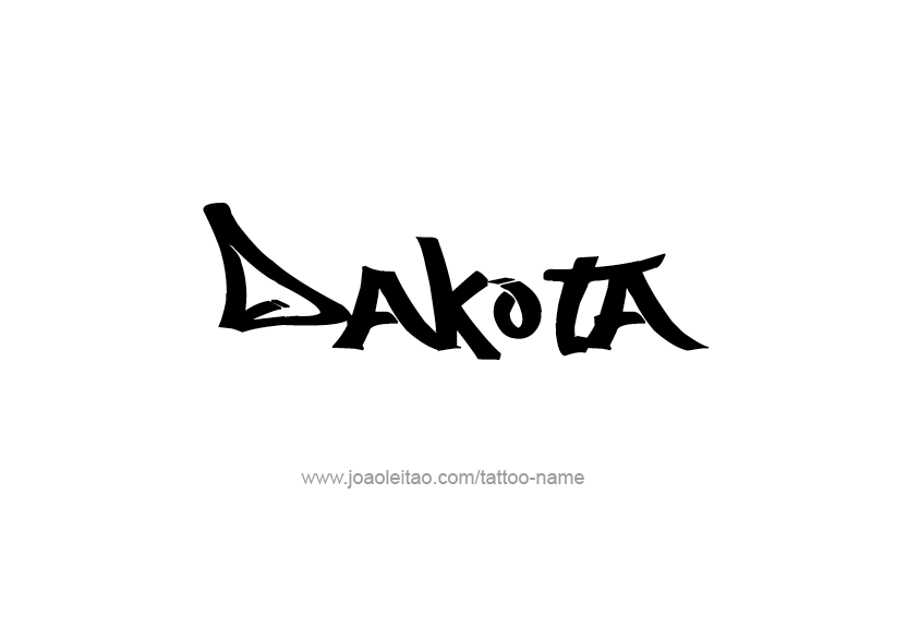 Tattoo Design Name Dakota   