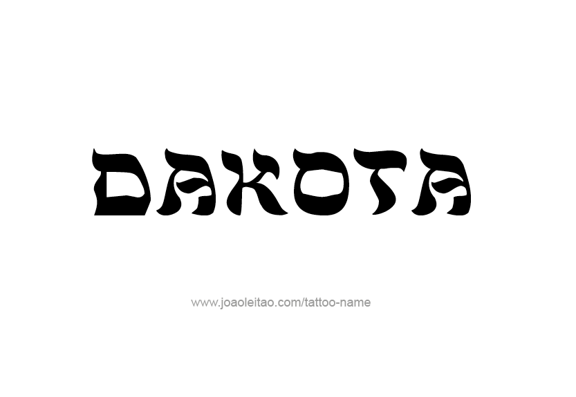 Tattoo Design Name Dakota   