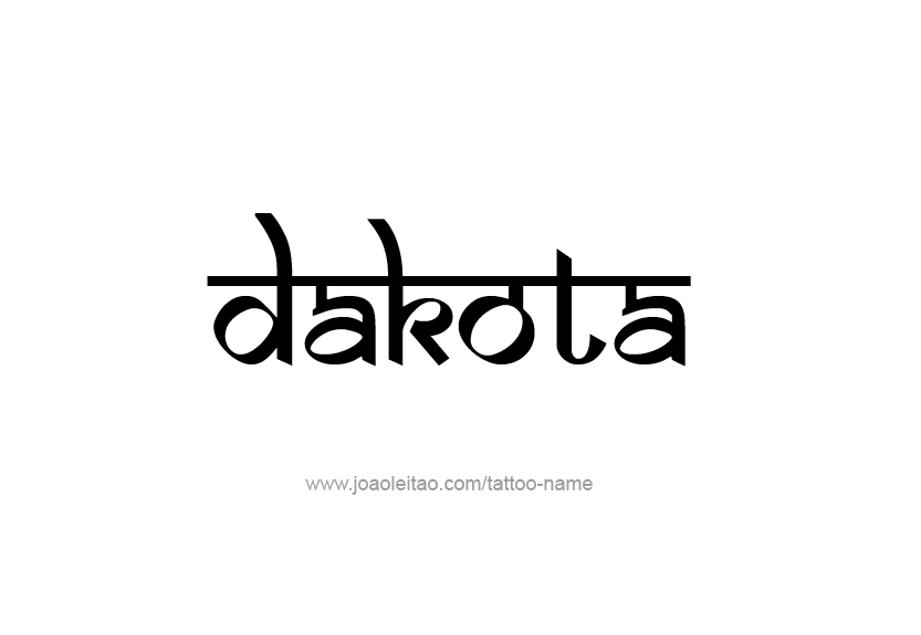 Tattoo Design Name Dakota   