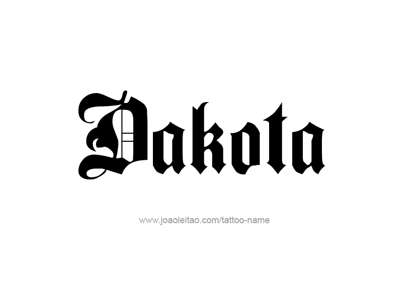 Tattoo Design Name Dakota   