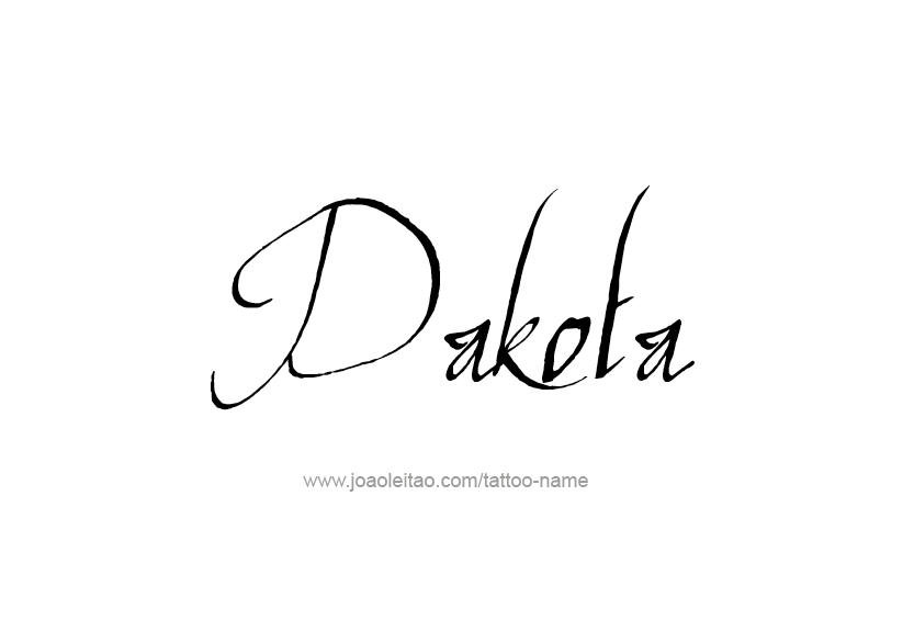 Tattoo Design Name Dakota   