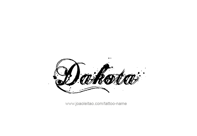 Tattoo Design Name Dakota   