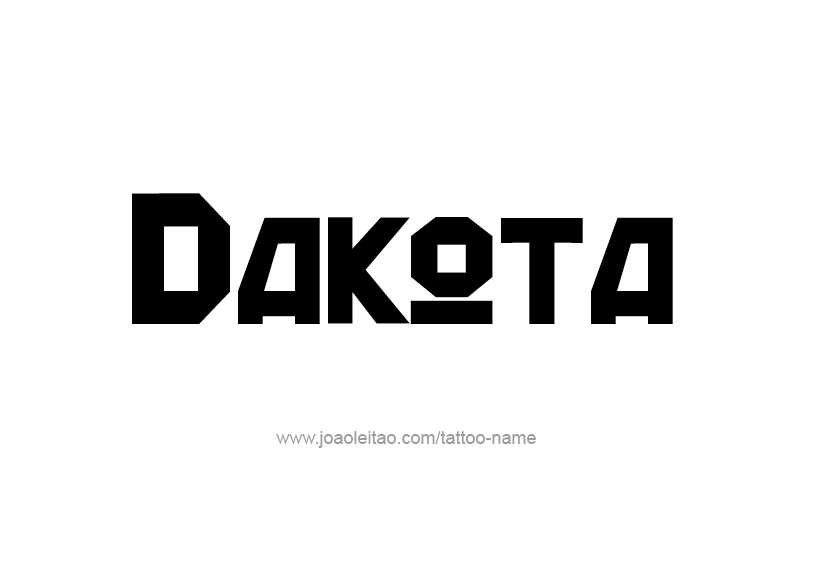 Tattoo Design Name Dakota   