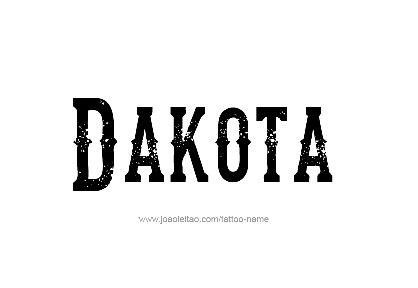 Tattoo Design Name Dakota   