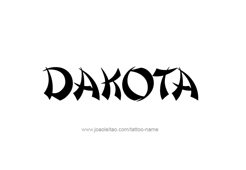 Tattoo Design Name Dakota   