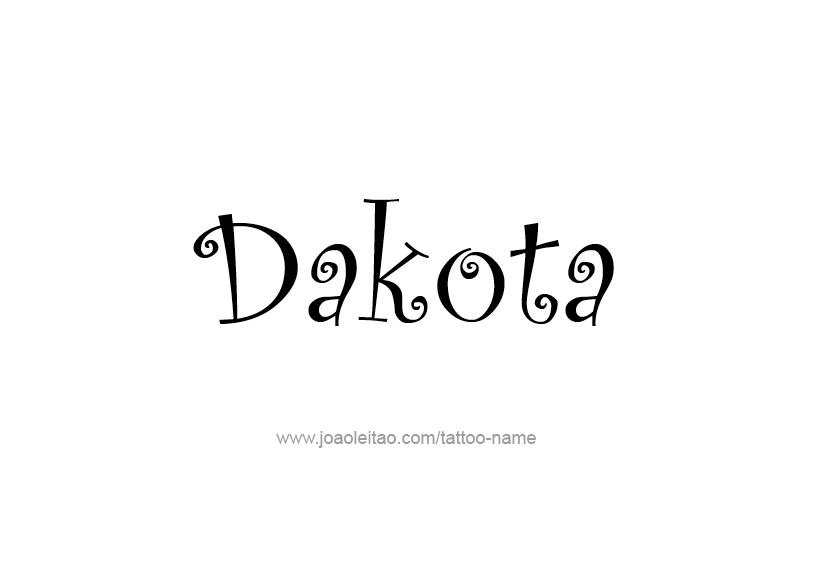 Tattoo Design Name Dakota   