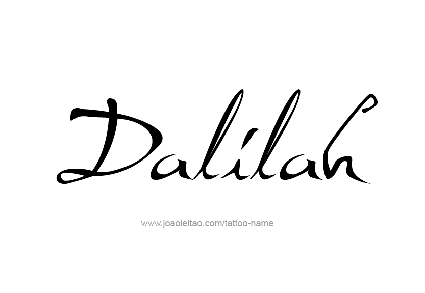 Tattoo Design Name Dalilah   