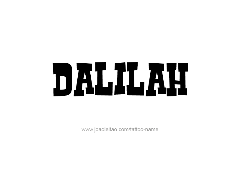 Tattoo Design Name Dalilah   