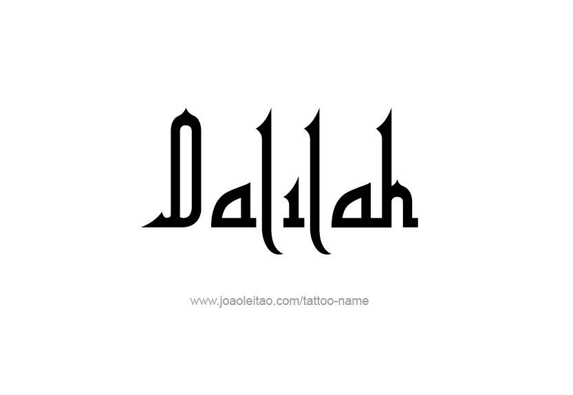 Tattoo Design Name Dalilah   