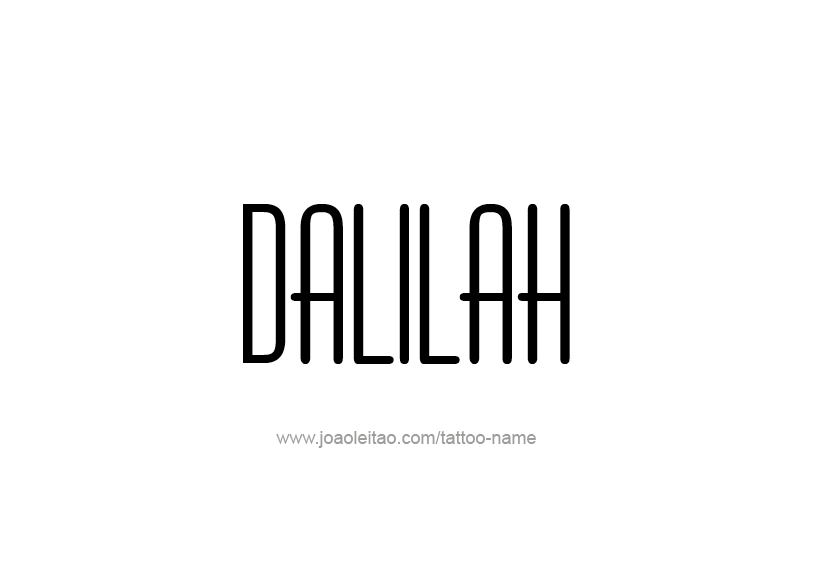 Tattoo Design Name Dalilah   