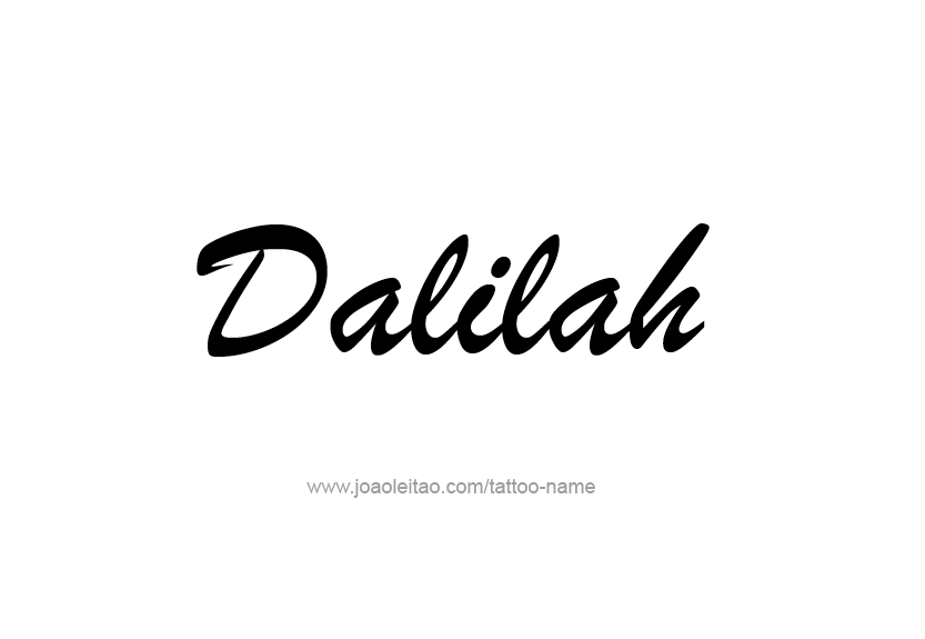 Tattoo Design Name Dalilah   