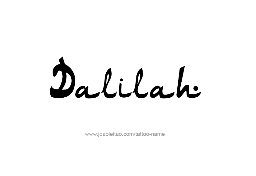 Tattoo Design Name Dalilah   