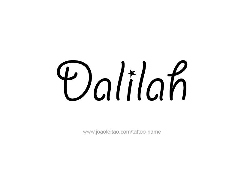 Tattoo Design Name Dalilah   