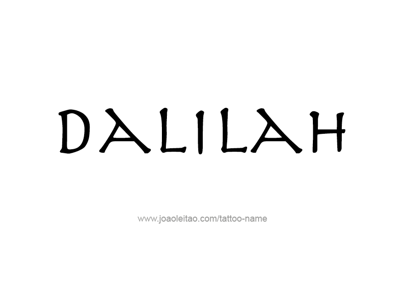 Tattoo Design Name Dalilah   