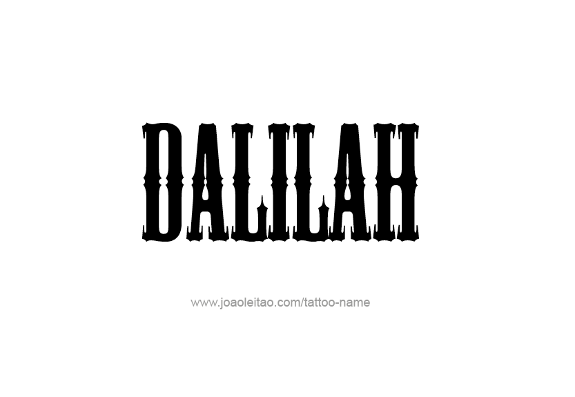 Tattoo Design Name Dalilah   